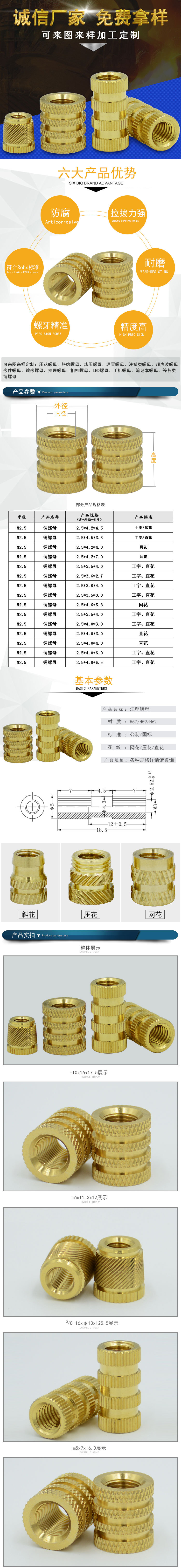 注塑螺母廠家定制